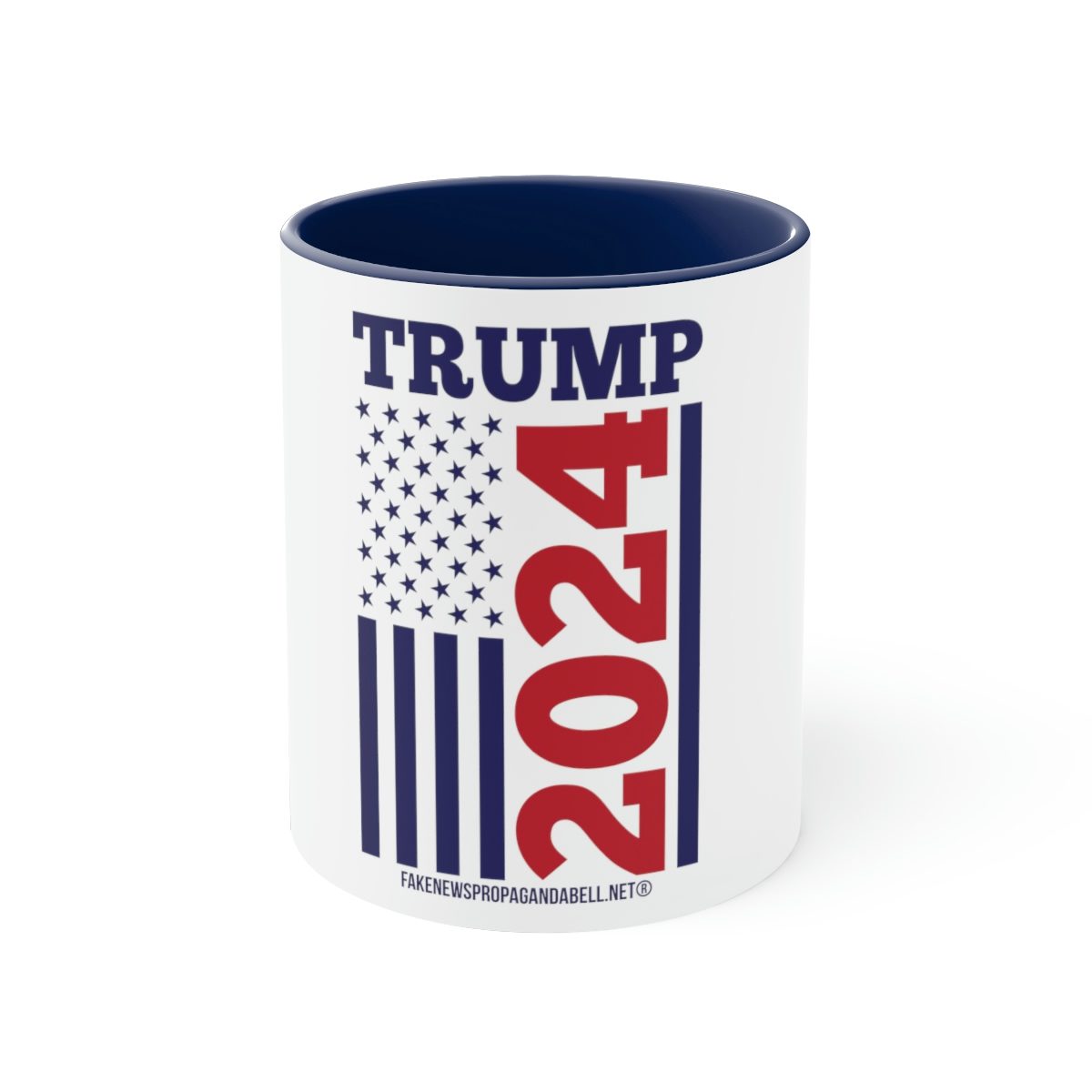 Accent Coffee Mug, 11oz  TRUMP FLAG 2024