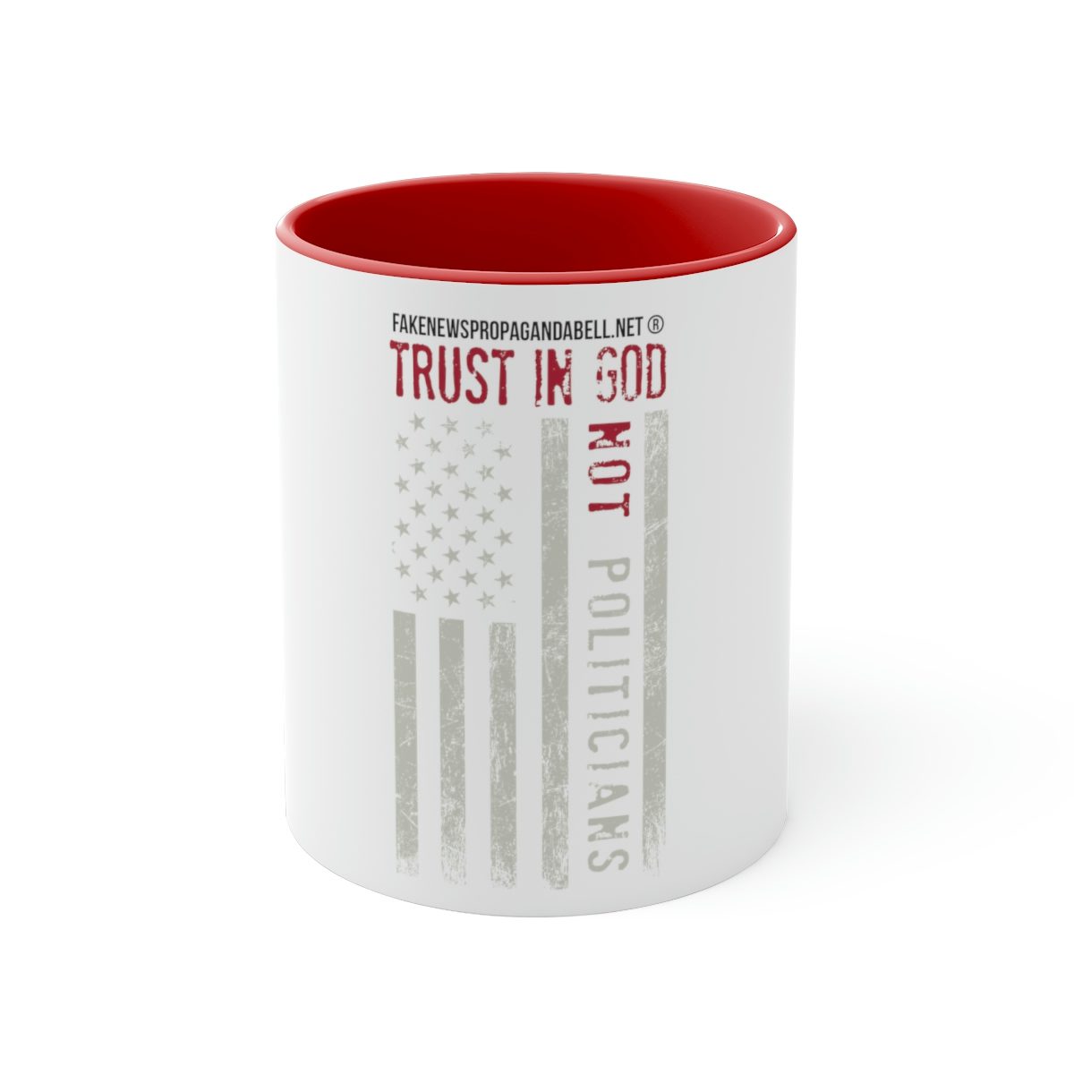 Accent Coffee Mug, 11oz TRUST IN GOD NOT POLITICIANS