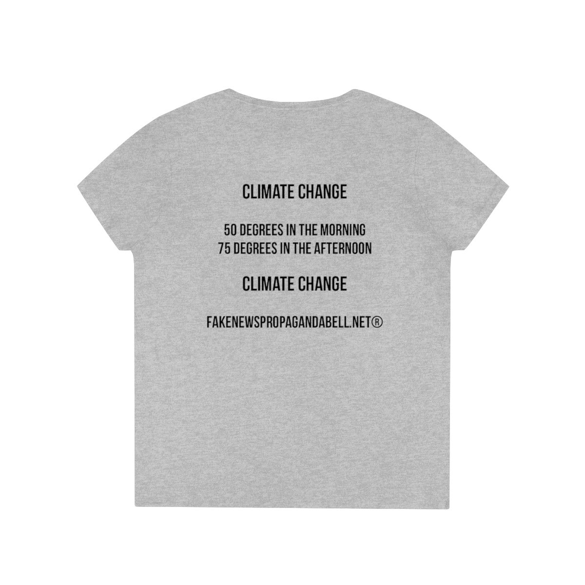 CLIMATE CHANGE…  Ladies’ V-Neck T-Shirt